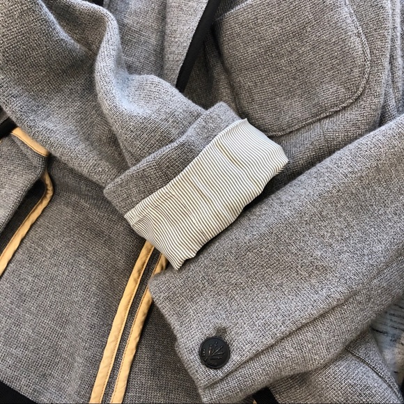 Rag & Bone Gray & Black Trim Sweater Blazer XS - Picture 3 of 8